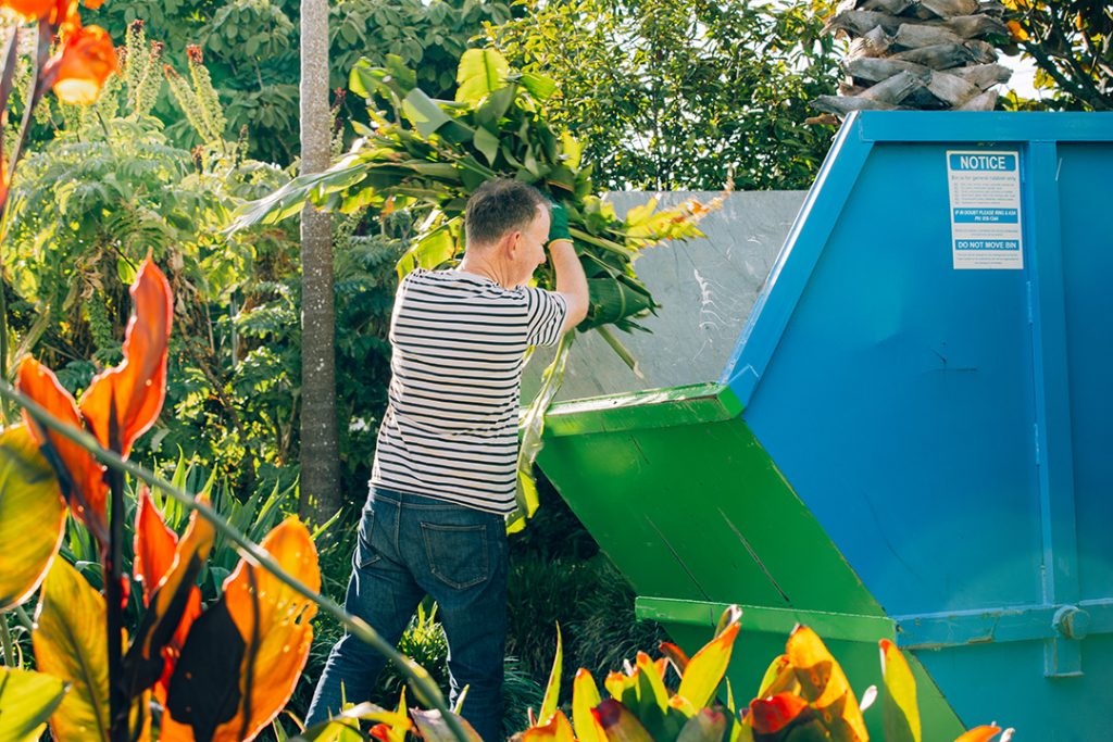 Gardening clean up with green waste skip bin hire to make the job easy